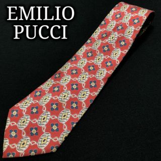 エミリオプッチ(EMILIO PUCCI)のエミリオプッチ 小紋 レッド ネクタイ A104-L01(ネクタイ)