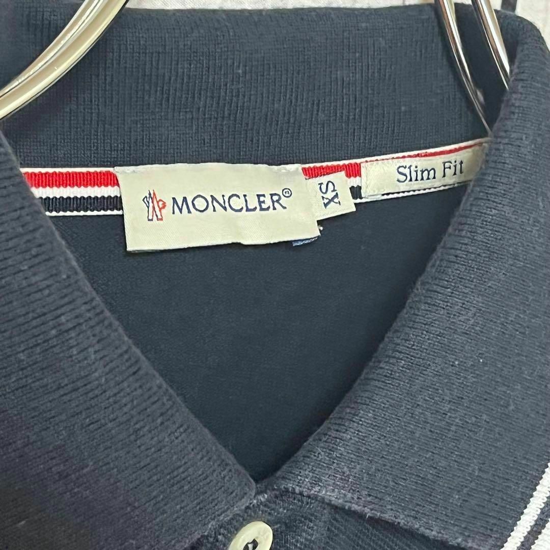 MONCLER(モンクレール)の【匿名配送】MONCLER モンクレール ポロシャツ　 コットン ネイビー XS レディースのトップス(ポロシャツ)の商品写真