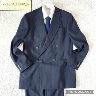 クリツィア(KRIZIA)の【美品】KRIZIA UOMO/ダブルスーツ/セットアップ/ネイビー/48(セットアップ)