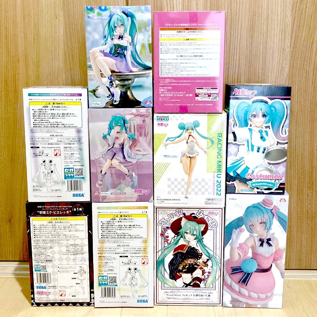 初音ミク 桜ミク フィギュア まとめ売り プライズ 新品未開封 25点AMP