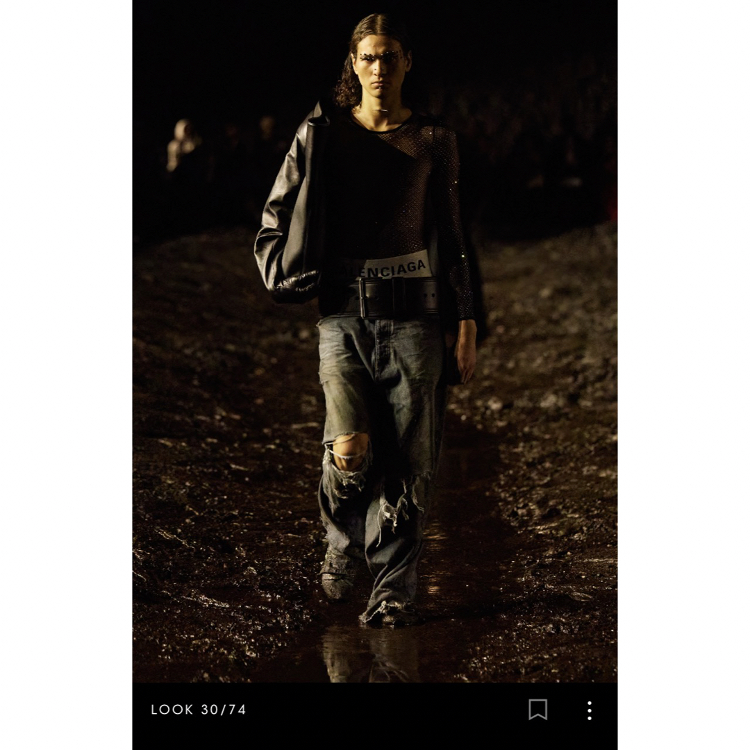 BALENCIAGA - 【即完売品】Balenciaga デストロイ バギーデニム BALENCIAGA - 【即完売品】Balenciaga デストロイ バギーデニム