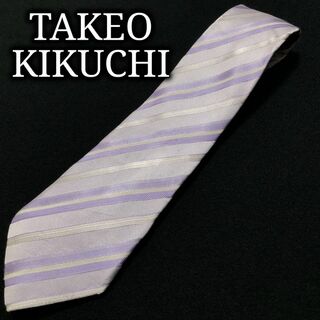 タケオキクチ(TAKEO KIKUCHI)のタケオキクチ レジメンタル ライトパープル ネクタイ A104-L22(ネクタイ)
