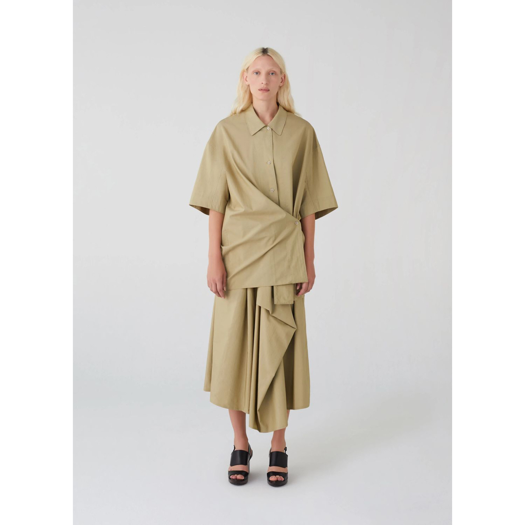LEMAIRE TWISTED MAXI SHIRT DUSTY  SAGE