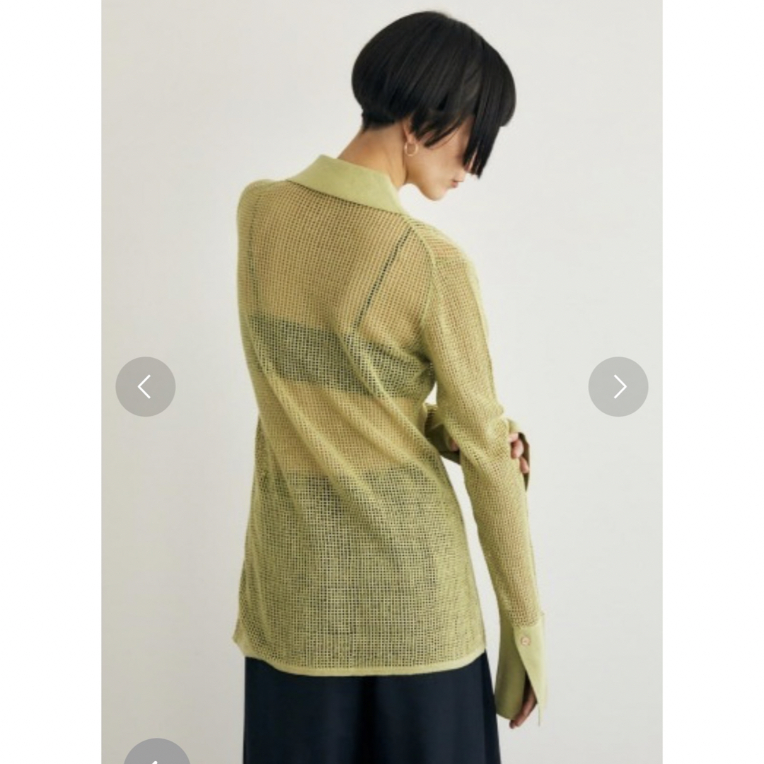 moussy(マウジー)のM_ メッシュニットシャツ レディースのトップス(シャツ/ブラウス(長袖/七分))の商品写真