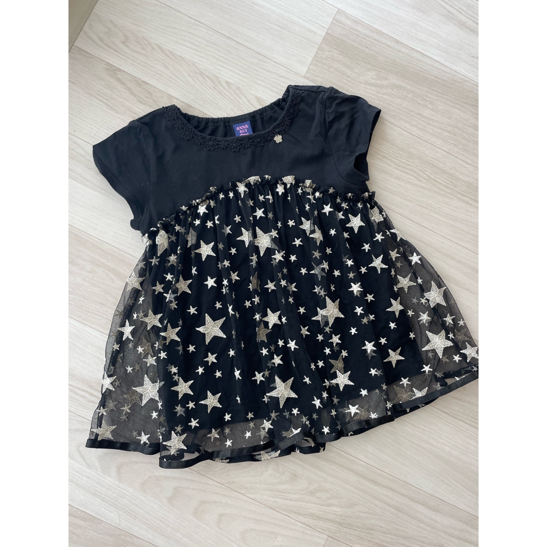 ANNA SUI mini(アナスイミニ)のアナスイミニ　星刺繍　チュール　トップス キッズ/ベビー/マタニティのキッズ服女の子用(90cm~)(Tシャツ/カットソー)の商品写真