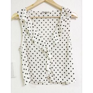 ザラ(ZARA)のZARA ザラ トップス タンクトップ 水玉 ドット シャツ ブラウTシャツ(カットソー(半袖/袖なし))