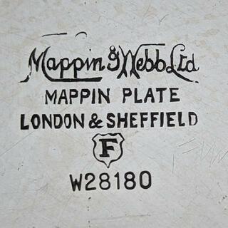 20世紀初頭 英国アンティーク シルバープレート製ディッシュ 直径27cm Mappin&Webb目立った傷や汚れのない美品機能