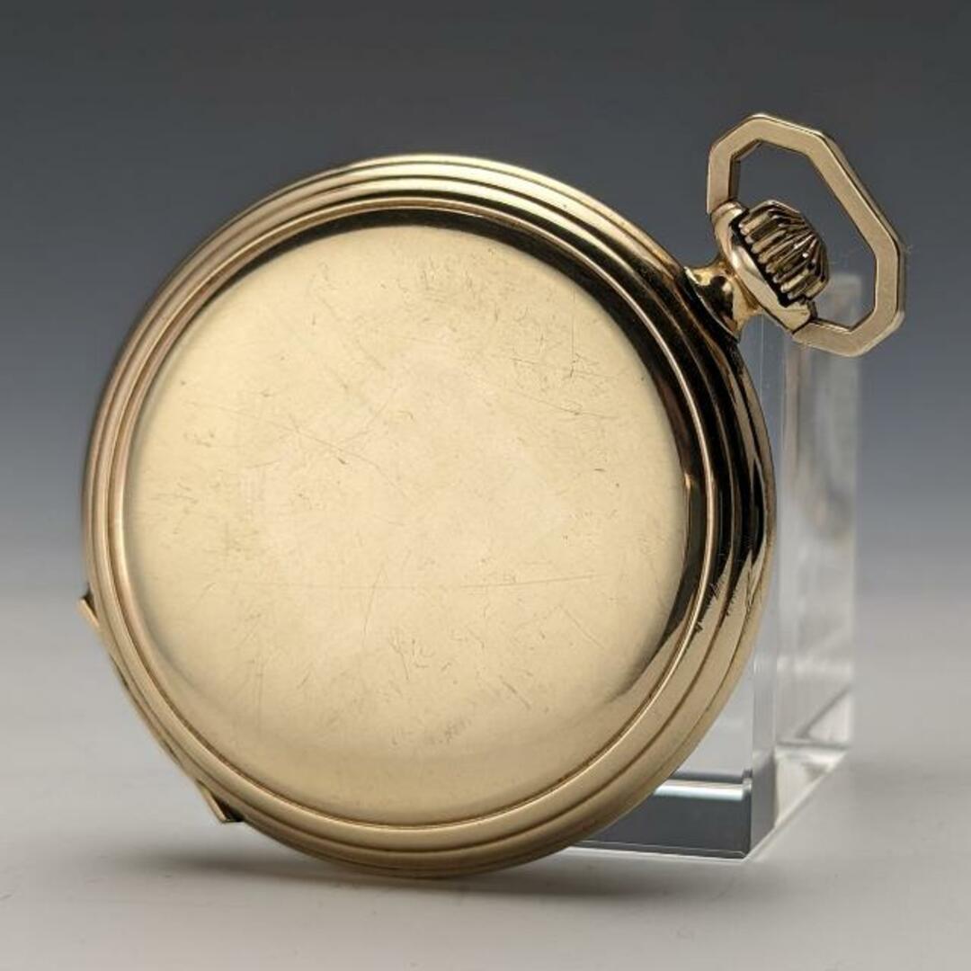 1920年代 英国アンティーク ラッセル 懐中時計 金張りオープンフェース 動作良好目立った傷や汚れのない美品機能