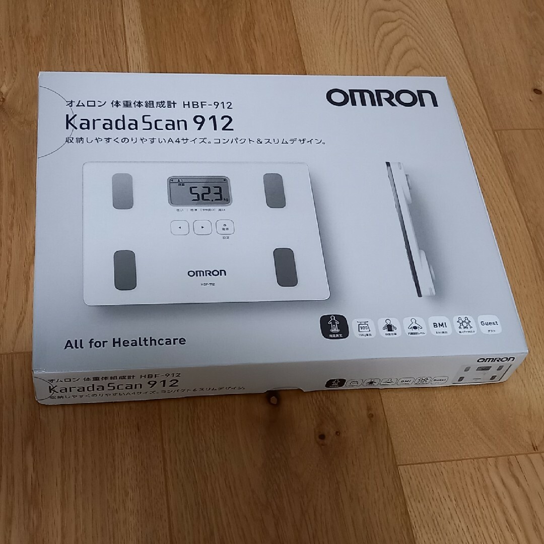 OMRON(オムロン)のオムロン　体重体組成計　体重計　HBFｰ912 スマホ/家電/カメラの美容/健康(体重計/体脂肪計)の商品写真