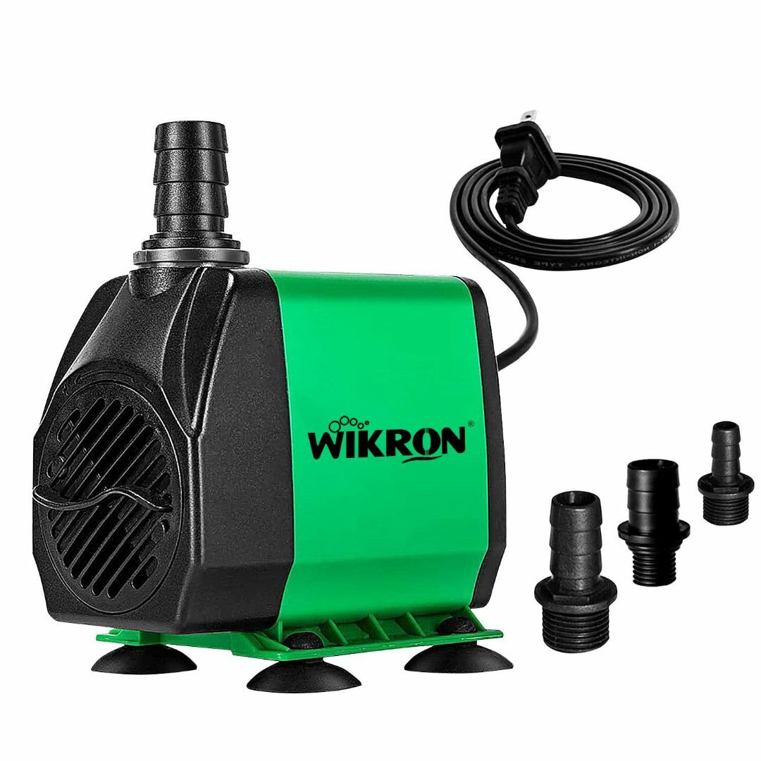 WIKRON 水中ポンプ 24W 吐出量3000L/H 調整可能 最大揚程3M