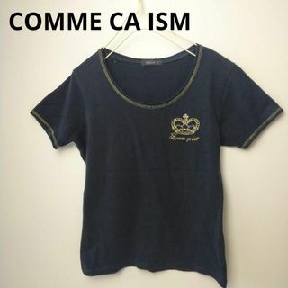 コムサイズム(COMME CA ISM)のCOMME CA ISM コムサ　半袖　Tシャツ　黒　ブラック　M　レディース(Tシャツ(半袖/袖なし))