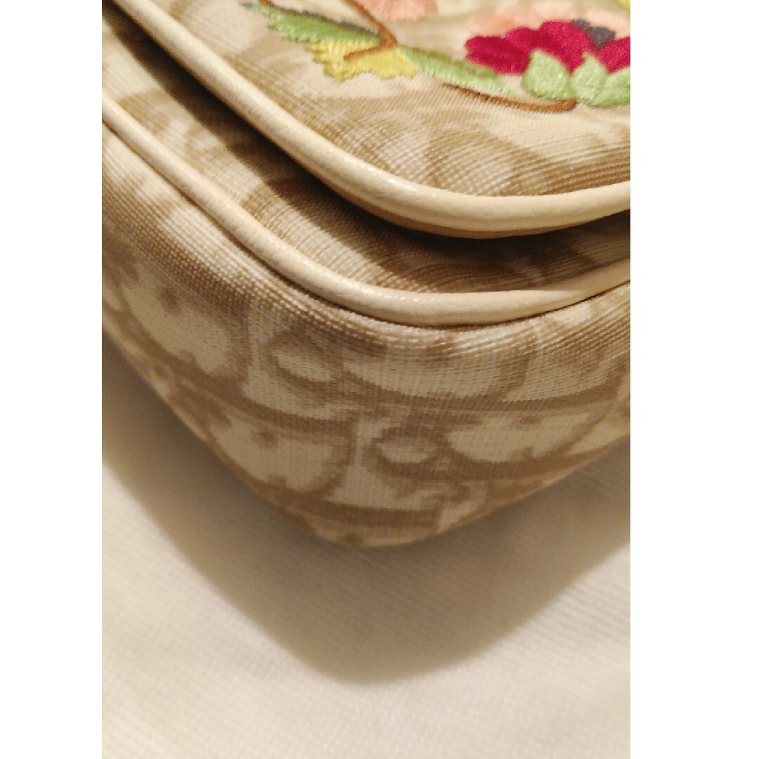 ディオール Dior バッグ トロッター ショルダーバッグ 花柄刺繍