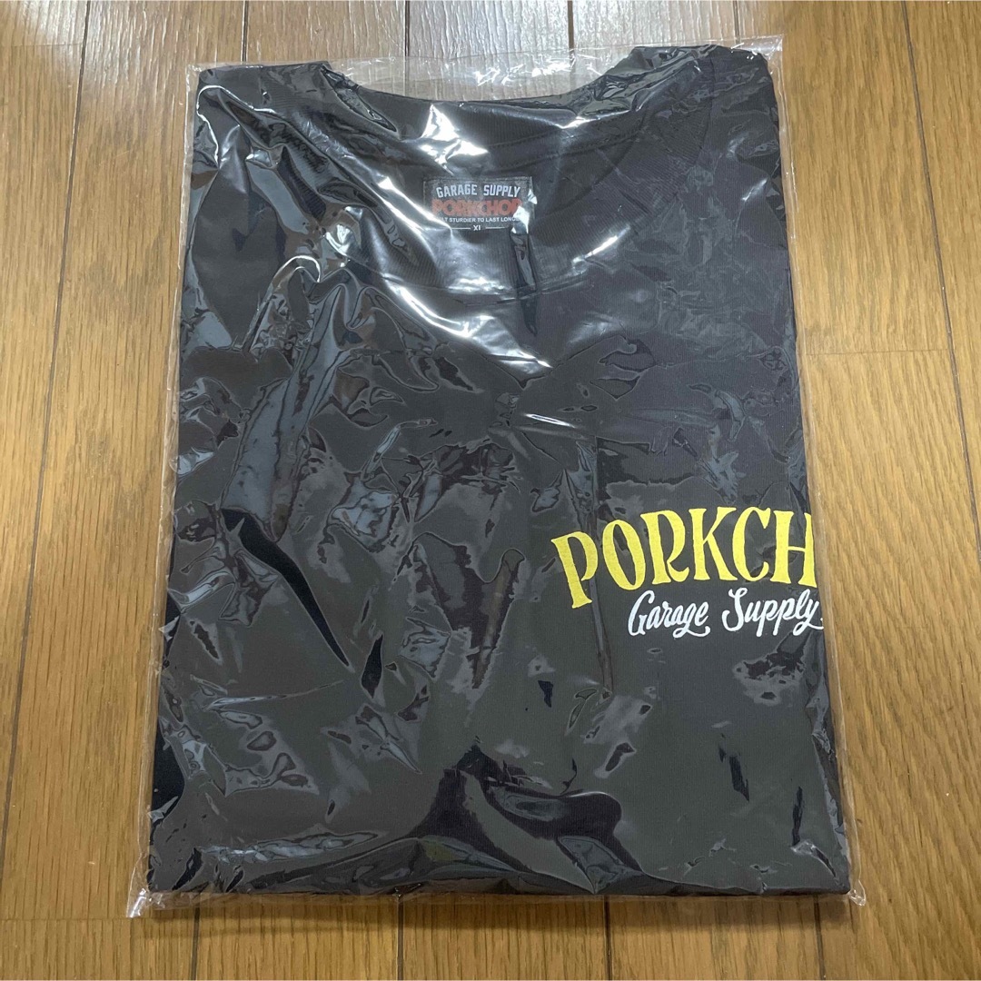 ポークチョップ Tシャツ/PORKCHOP BLACK YL L キムタク www