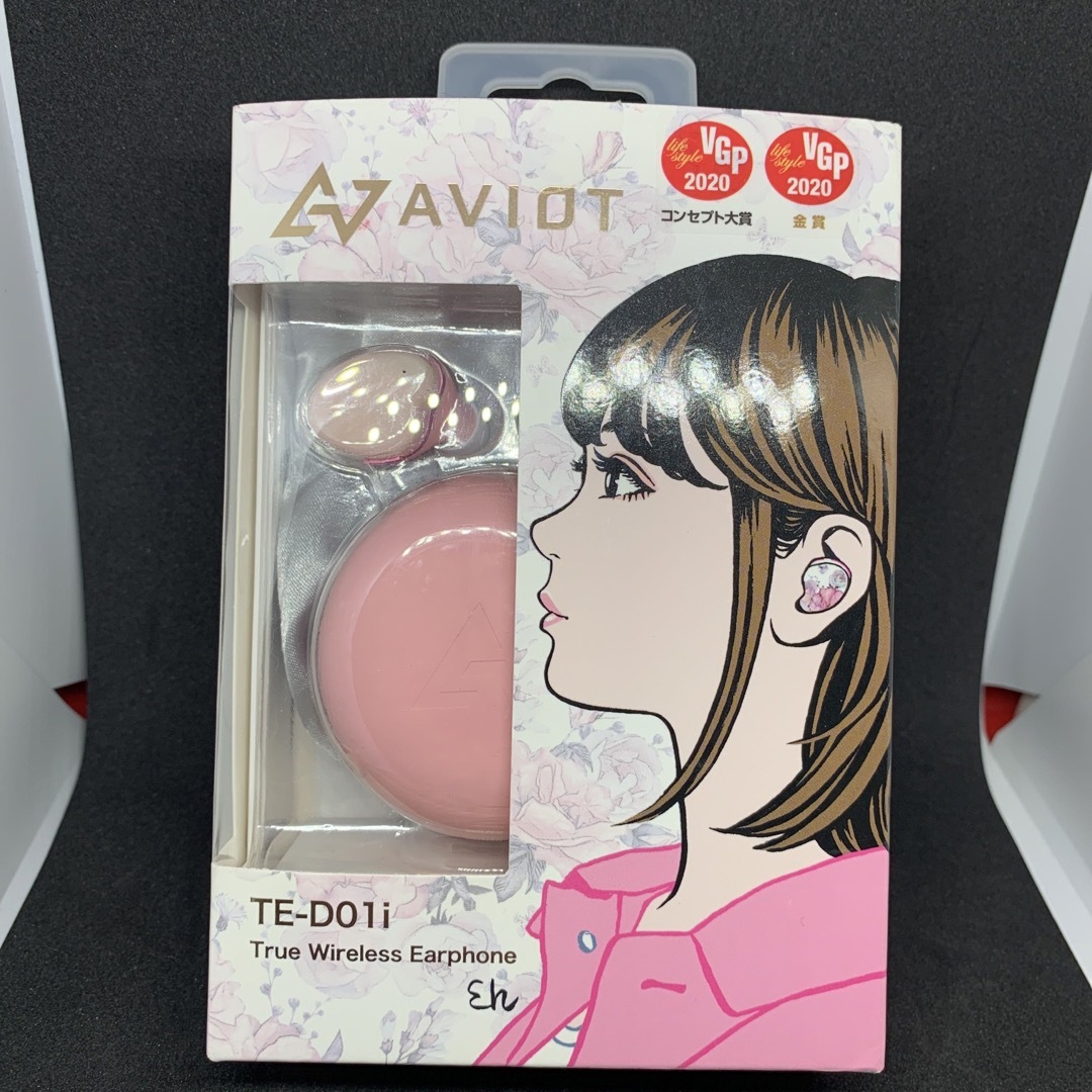 AVIOT(アビオット)のAVIOT TE-D01i ピンク ワイヤレスイヤホン スマホ/家電/カメラのオーディオ機器(ヘッドフォン/イヤフォン)の商品写真