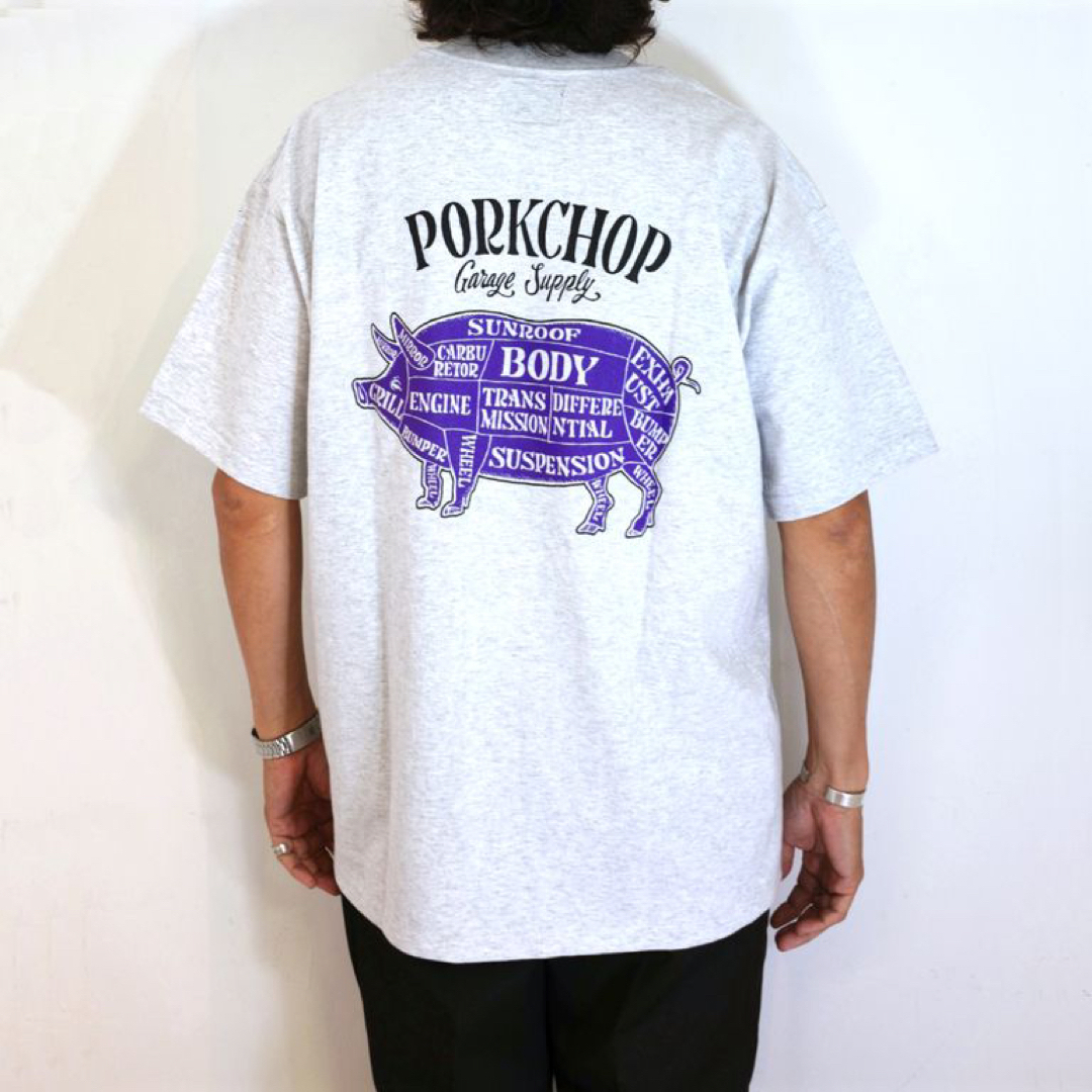 ポークチョップ　Tシャツ/PORKCHOP GRAY BKPR M キムタク 5