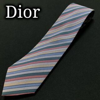 クリスチャンディオール(Christian Dior)のディオール レジメンタル ブルー＆グリーン ネクタイ A104-N02(ネクタイ)