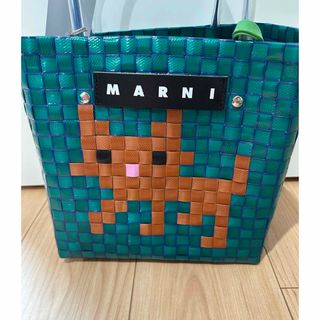 MARNI MARKET アニマルバスケット バッグ ブルーライオン