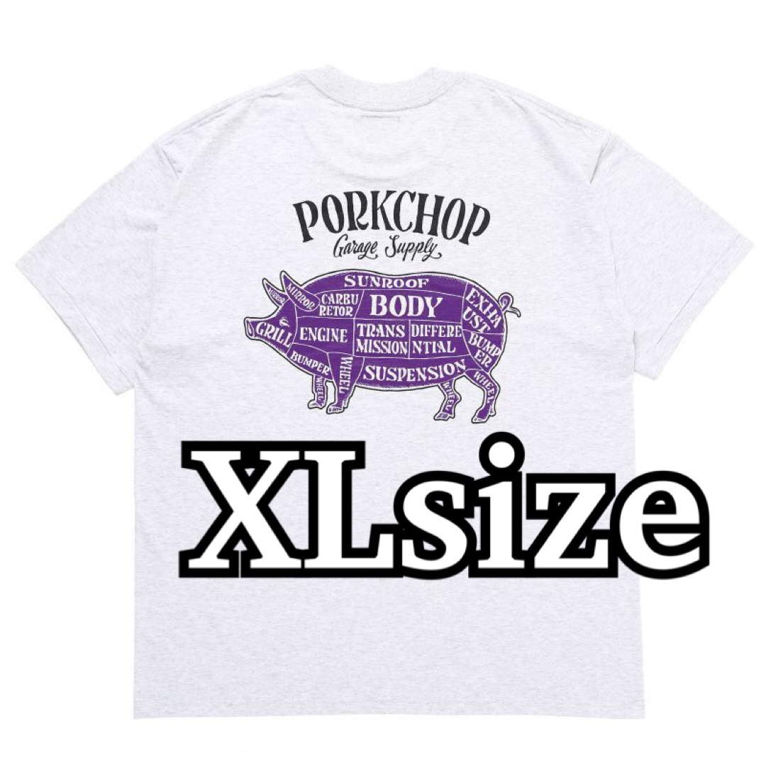 ポークチョップ　Tシャツ/PORKCHOP GRAY BKPR XL キムタク
