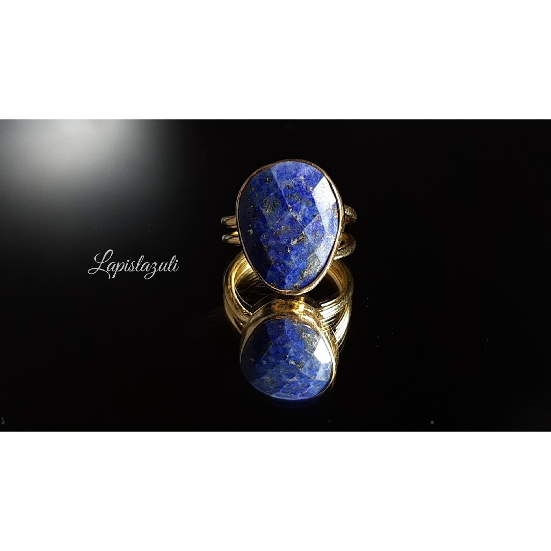 最新作『ラピスラズリ』の世界でひとつの天然石リング メンズのアクセサリー(リング(指輪))の商品写真