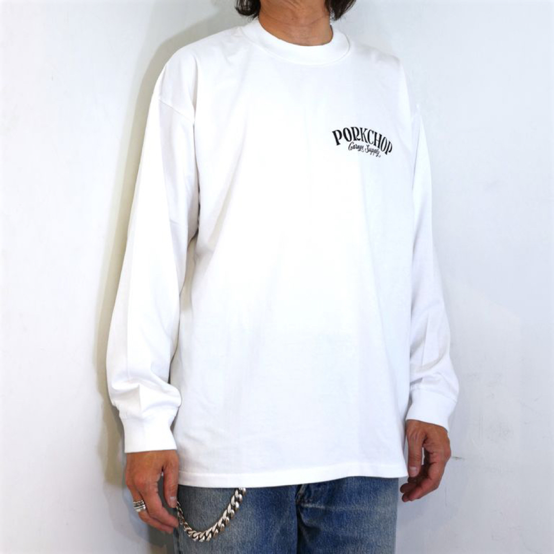 ポークチョップ ロングスリーブTシャツ/PORKCHOP WHITE XLサイズの通販 ...