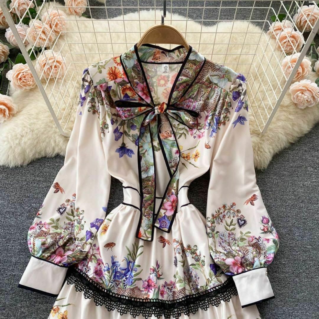 春夏コーデ❤️ロングワンピース 花柄 レディース ドレス パーティー ...
