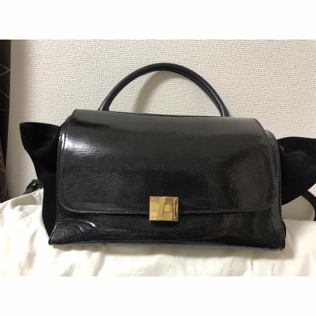 CELINE ショルダーバッグセリーヌ 2WAYハンドバッグトラペーズ 黒 2