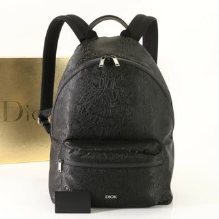 ディオールオム(DIOR HOMME)の新品同様 ディオール オム ギャランティ付 ステューシー コラボ ライダー バックパック リュックサック レザー A4 メンズ AAT 0621-1A3(バッグパック/リュック)