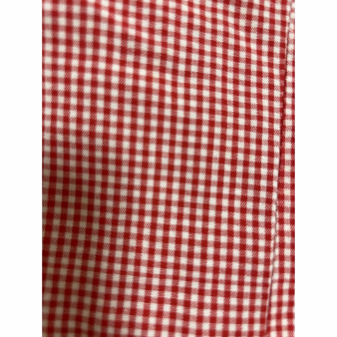 ギンガムチェック　M 赤　ノースリーブ　シャツ　Y2K 原宿　古着　ギャル　平成 レディースのトップス(シャツ/ブラウス(半袖/袖なし))の商品写真