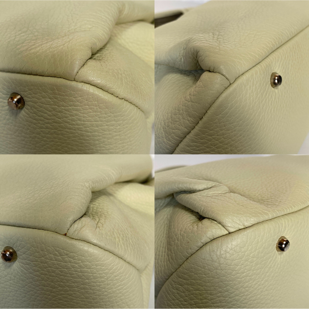 極美品】MAURO GOVERNA トリヨンレザー クリーム色 2WAYバッグ-