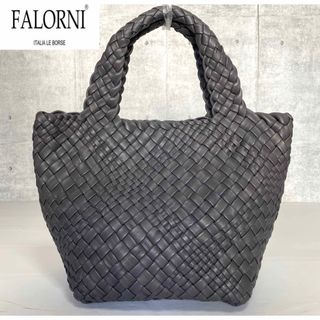 ファロルニ(FALORNI)の【美品】FALORNI イントレチャート チャコールグレーF1561トートバッグ(トートバッグ)