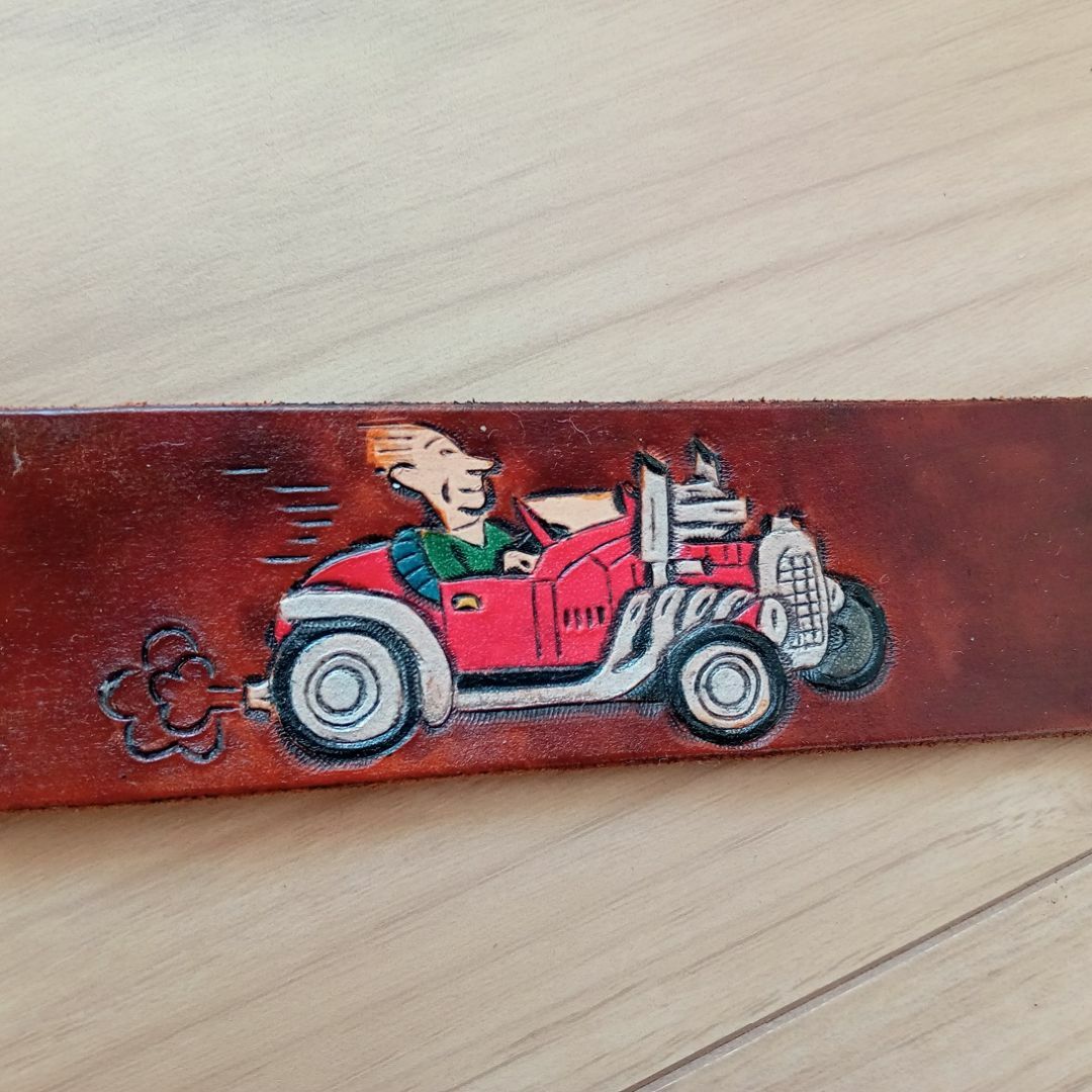 1950s 復刻 ホットロッド カービング ベルト ロカビリー