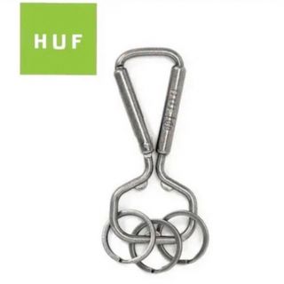 ハフ(HUF)の③ HUF カラビナ シルバー キーチェーン キーホルダー 銀(キーケース)