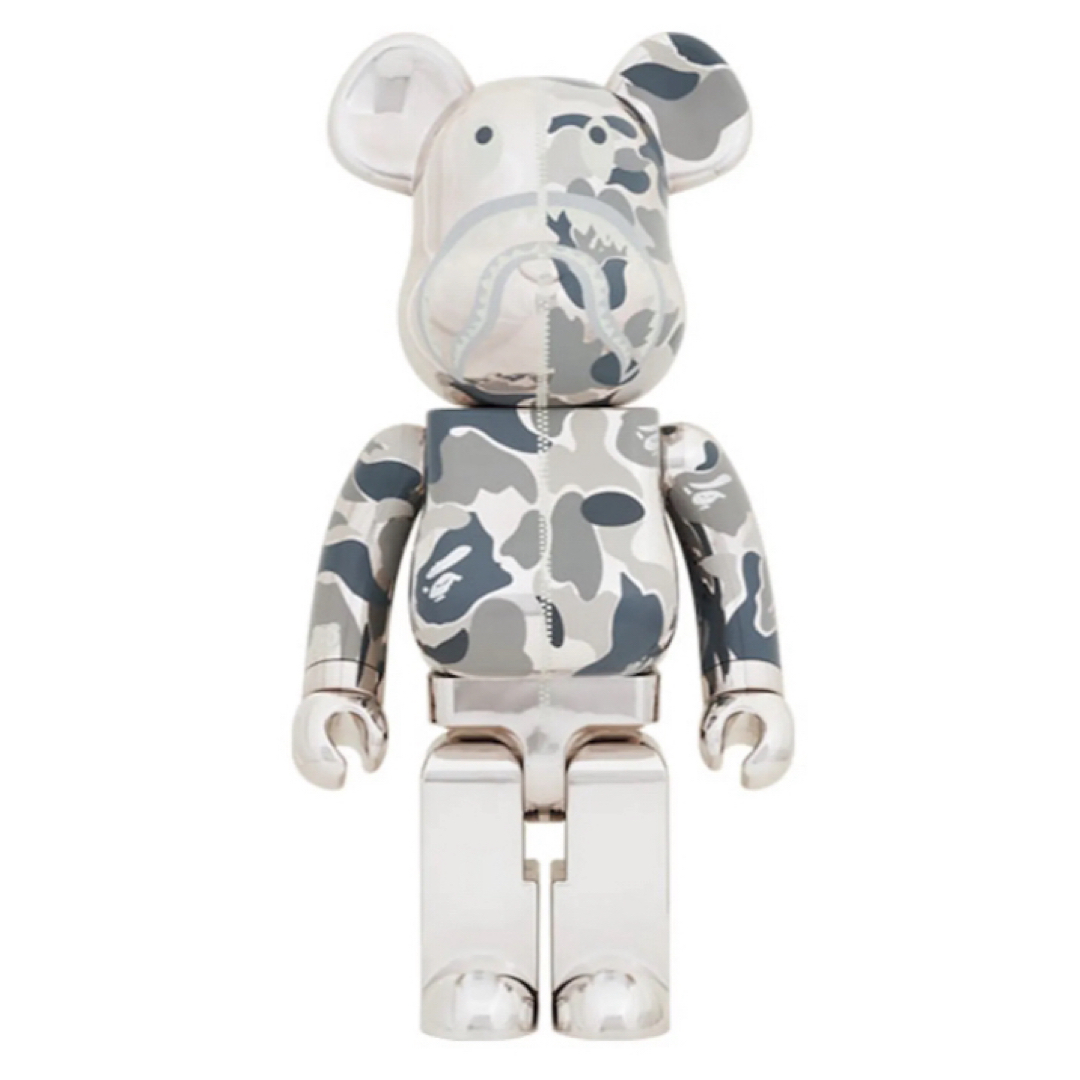 Bearbrick BAPE(R)CAMO SHARK 1000％ SILVER