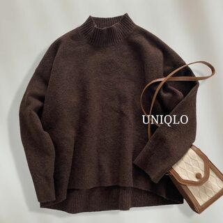 ユニクロ(UNIQLO)の【人気♡】　UNIQLO　上質ウールブレンド　前後差ハイネックニットセーター(ニット/セーター)