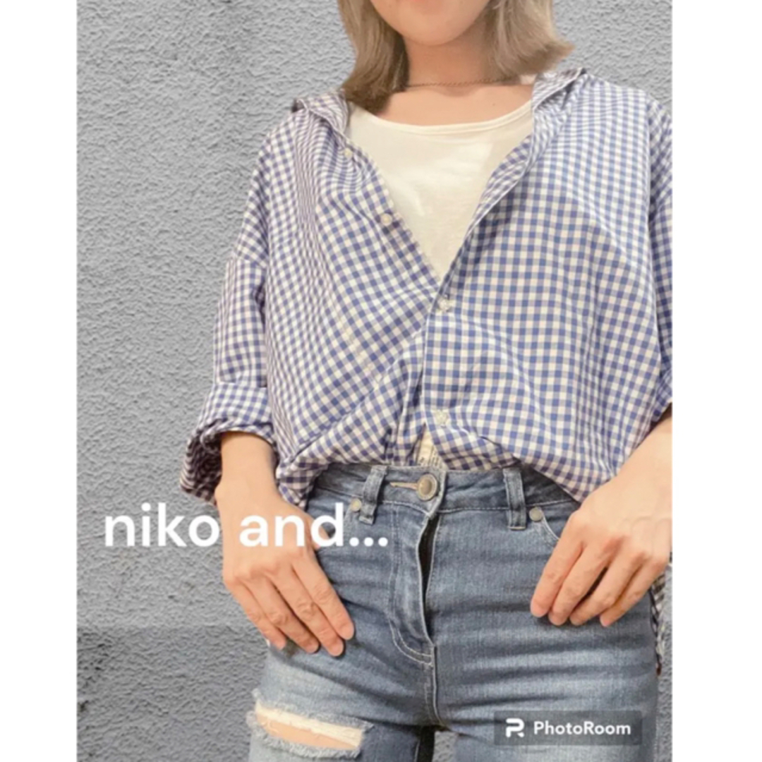niko and...(ニコアンド)のnico and...ギンガムチェックシャツ レディースのトップス(シャツ/ブラウス(長袖/七分))の商品写真