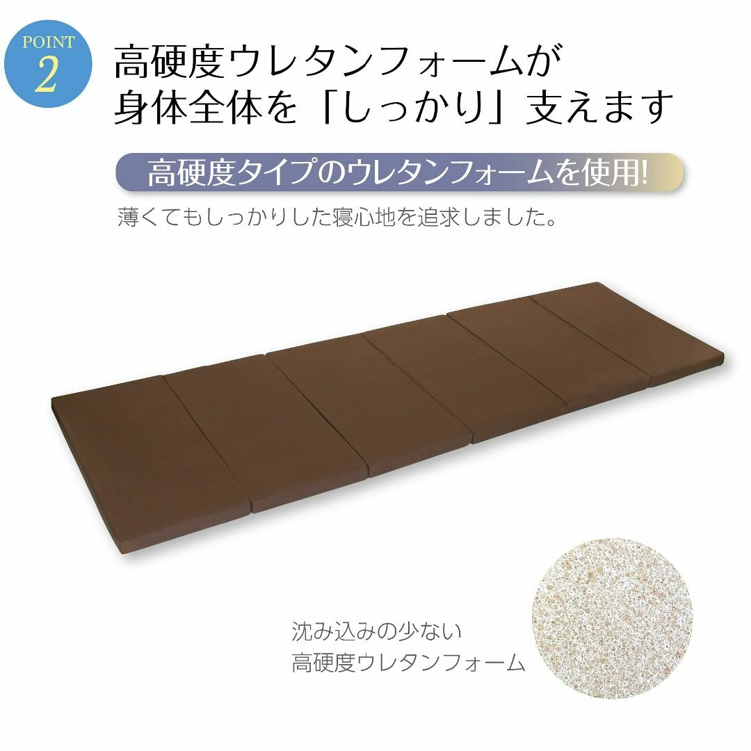 アーケム 高硬度 六つ折り マットレス セミシングル スモール 60cm幅 ブラ アーケム 高硬度 六つ折り マットレス セミシングル スモール 60cm幅 ブラ