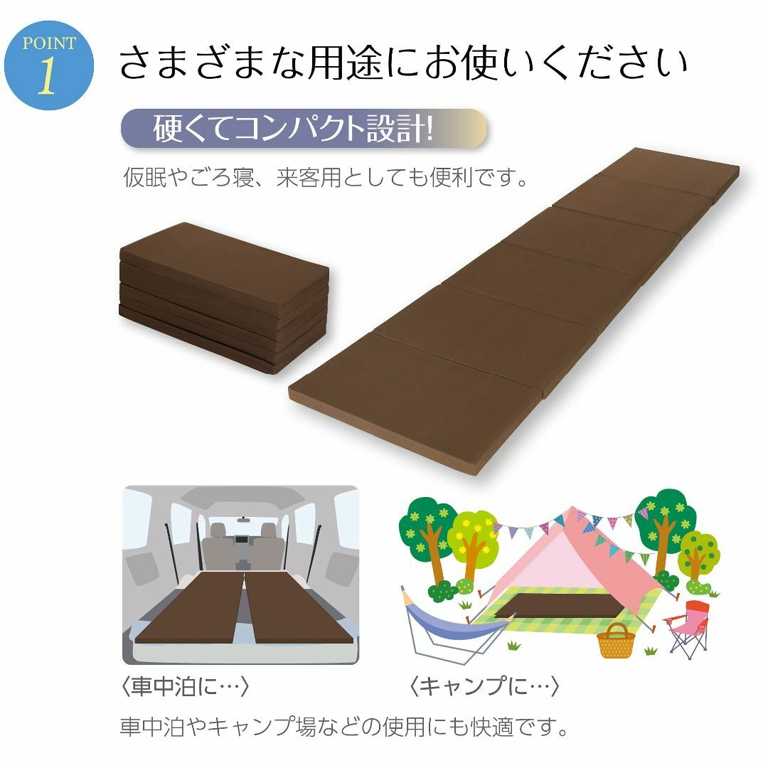 アーケム 高硬度 六つ折り マットレス セミシングル スモール 60cm幅 ブラ アーケム 高硬度 六つ折り マットレス セミシングル スモール 60cm幅 ブラ
