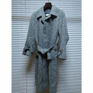 Aquascutum アイリッシュツイード ヴィンテージ ステンカラーコートの