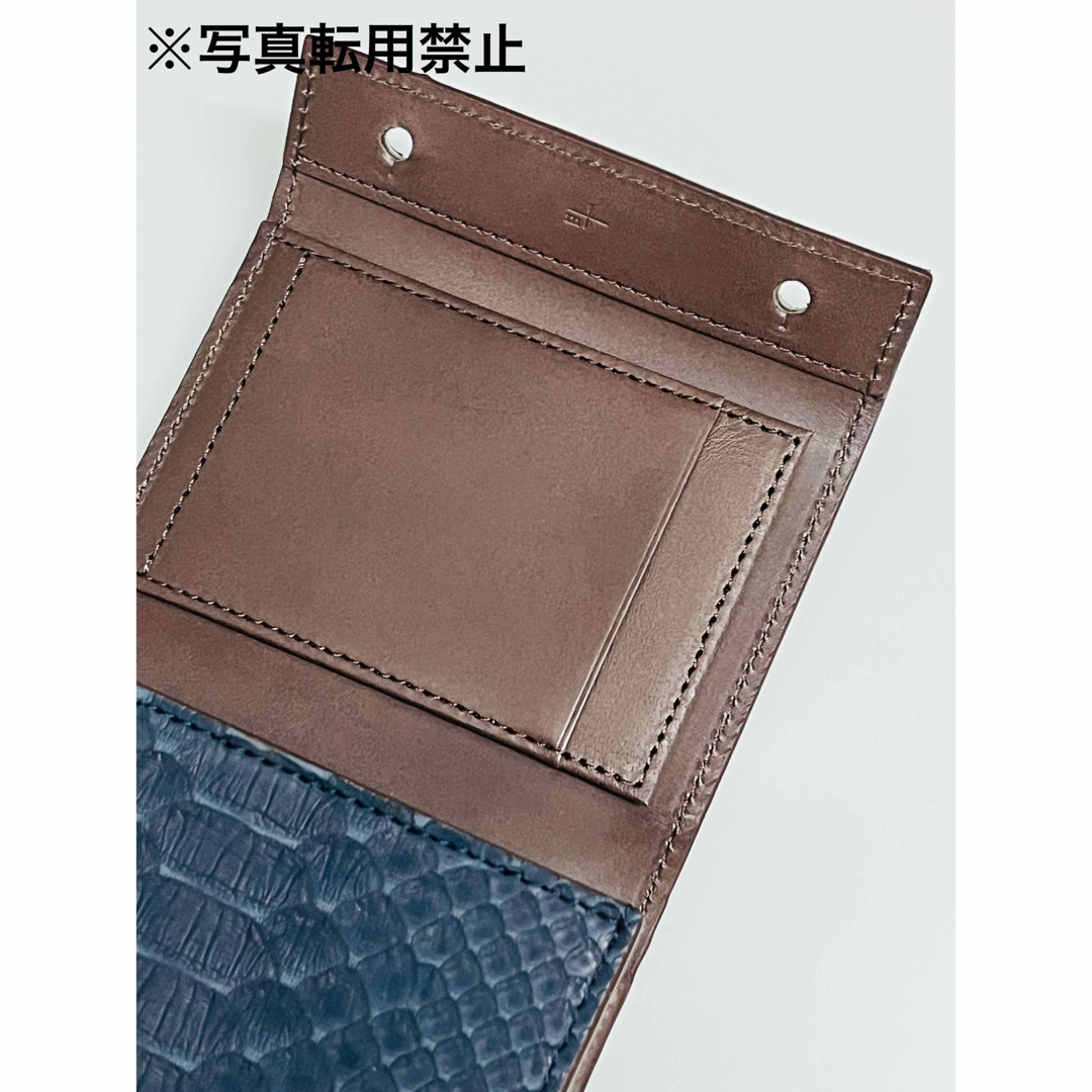 超安い】 エムピウ m+ ミッレフォッリエⅡ パイソン ネイビー P25 折り