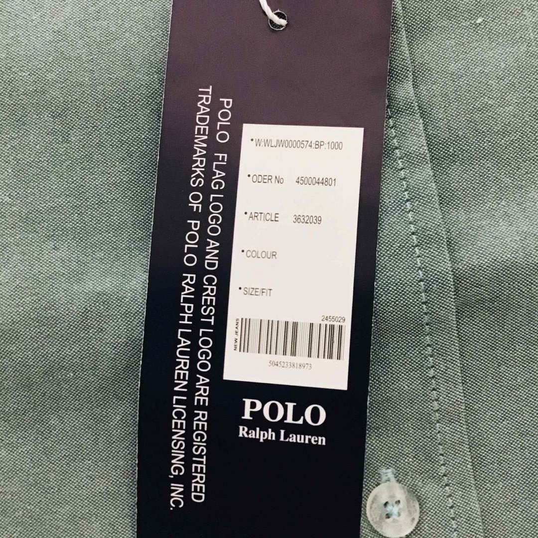 POLO RALPH LAUREN(ポロラルフローレン)のポロ ラルフローレン 半袖 ボタンダウンシャツ グリーン ビッグサイズ XXL メンズのトップス(シャツ)の商品写真