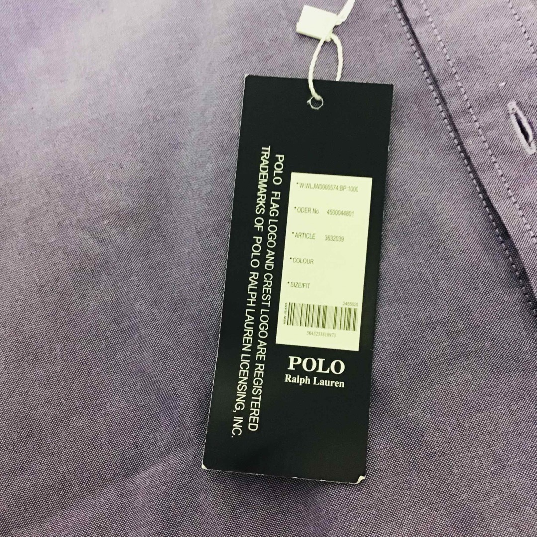 POLO RALPH LAUREN(ポロラルフローレン)のポロ ラルフローレン 半袖 ボタンダウンシャツ パープル ビッグサイズ XXL メンズのトップス(シャツ)の商品写真