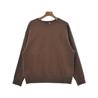 エイトン(ATON)のATON エイトン スウェット 4(XL位) 茶 【古着】【中古】(スウェット)