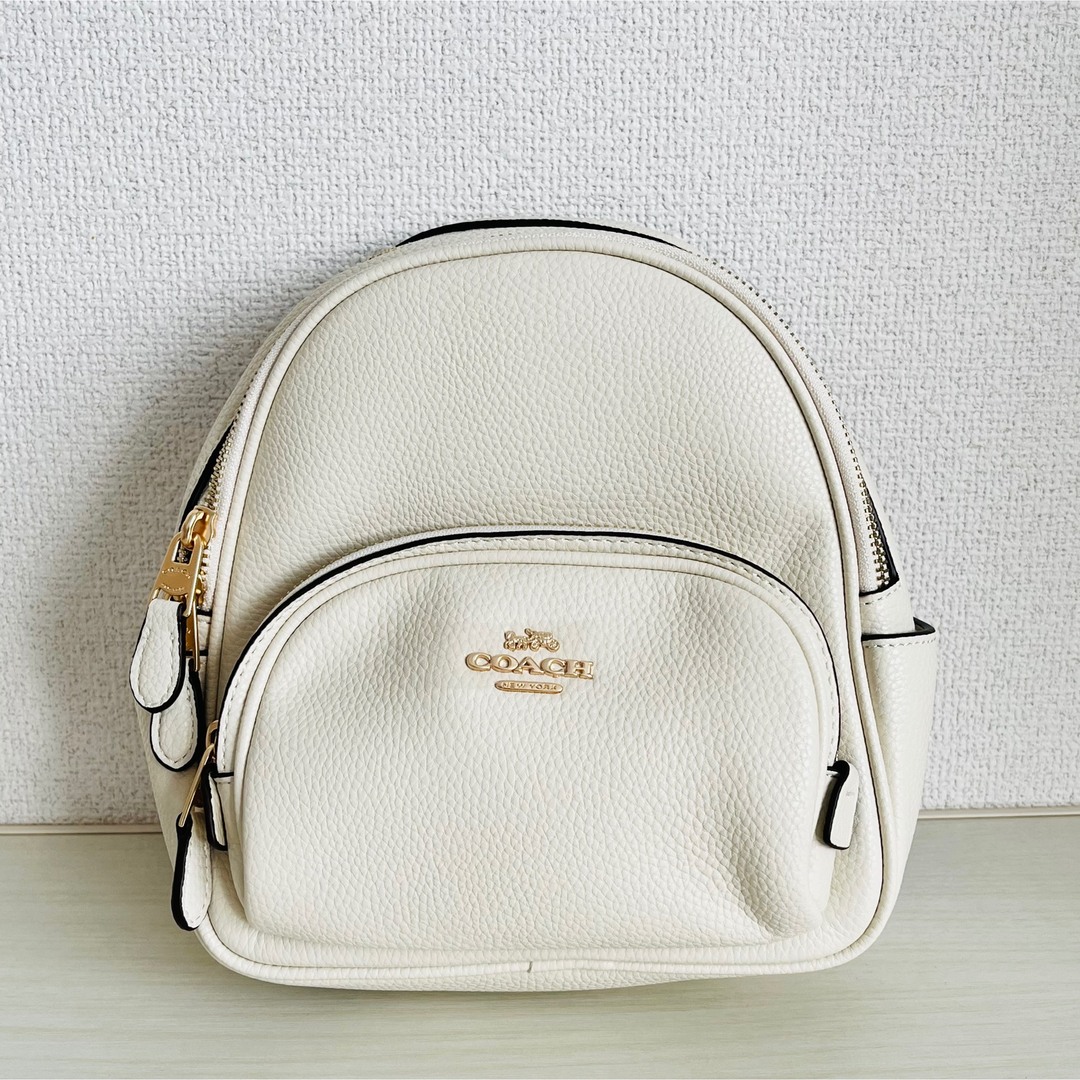 COACH - 【新品未使用】コーチ ミニ リュック ホワイト レザーの通販