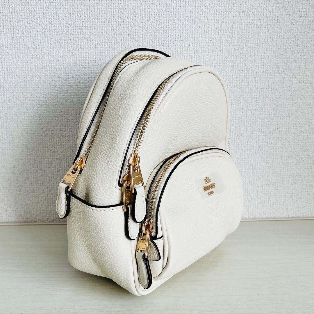 完売】 【美品】COACH コーチ 本革 リュックサック ミニ ホワイト