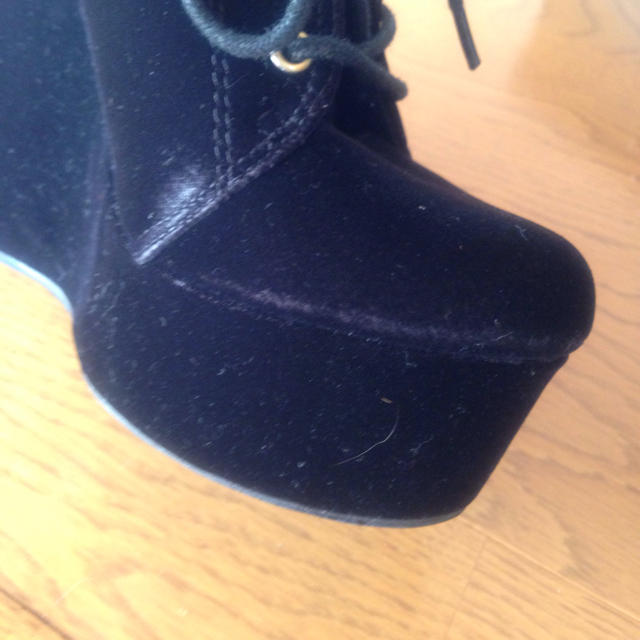 EGOIST(エゴイスト)のEGOIST♡ウェッジソールブーティ 黒 レディースの靴/シューズ(ブーツ)の商品写真