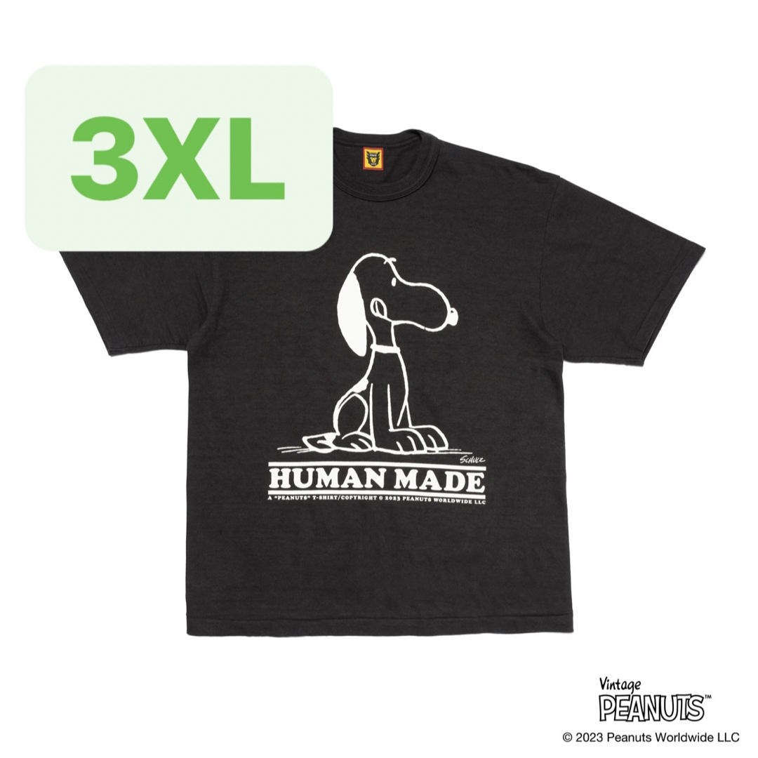 HUMAN MADE(ヒューマンメイド)のHUMAN MADE Peanuts T-Shirt #1 Black 3XL メンズのトップス(Tシャツ/カットソー(半袖/袖なし))の商品写真