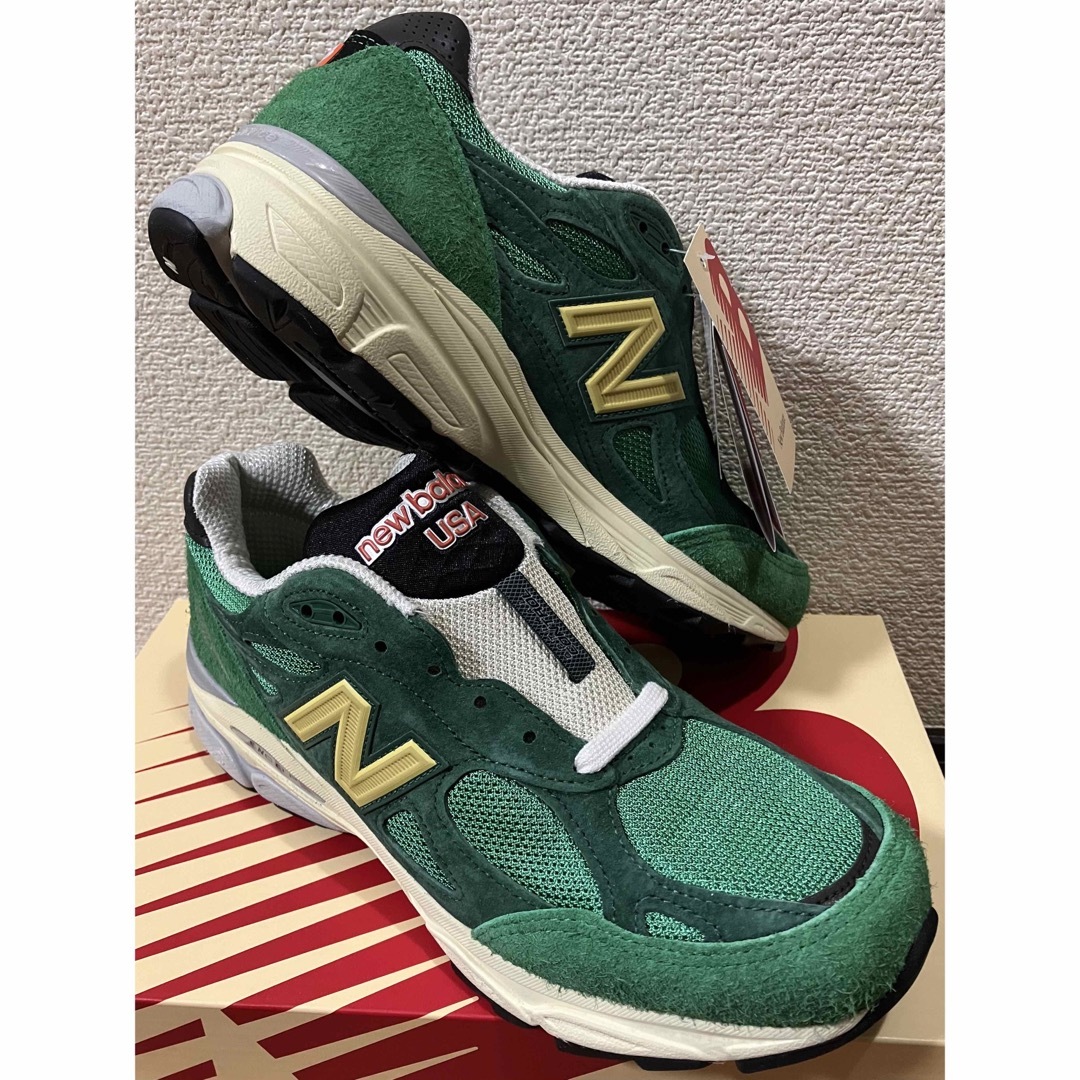 New Balance(ニューバランス)のニューバランス 990V3 "グリーン/イエロー" 26cm M990GGY メンズの靴/シューズ(スニーカー)の商品写真