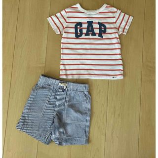 ベビーギャップ(babyGAP)の【GAP】90cm 半袖Tシャツ ショートパンツ 子供服 ベビー服  まとめ売り(Tシャツ/カットソー)