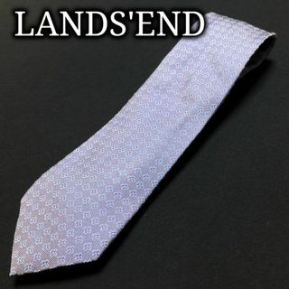 ランズエンド(LANDS’END)のランズエンド フラワー ブルー＆グレー ネクタイ A104-Q15(ネクタイ)