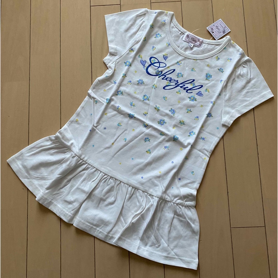 motherways(マザウェイズ)のマザウェイズ 裾フリルTシャツ 130 キッズ/ベビー/マタニティのキッズ服女の子用(90cm~)(Tシャツ/カットソー)の商品写真